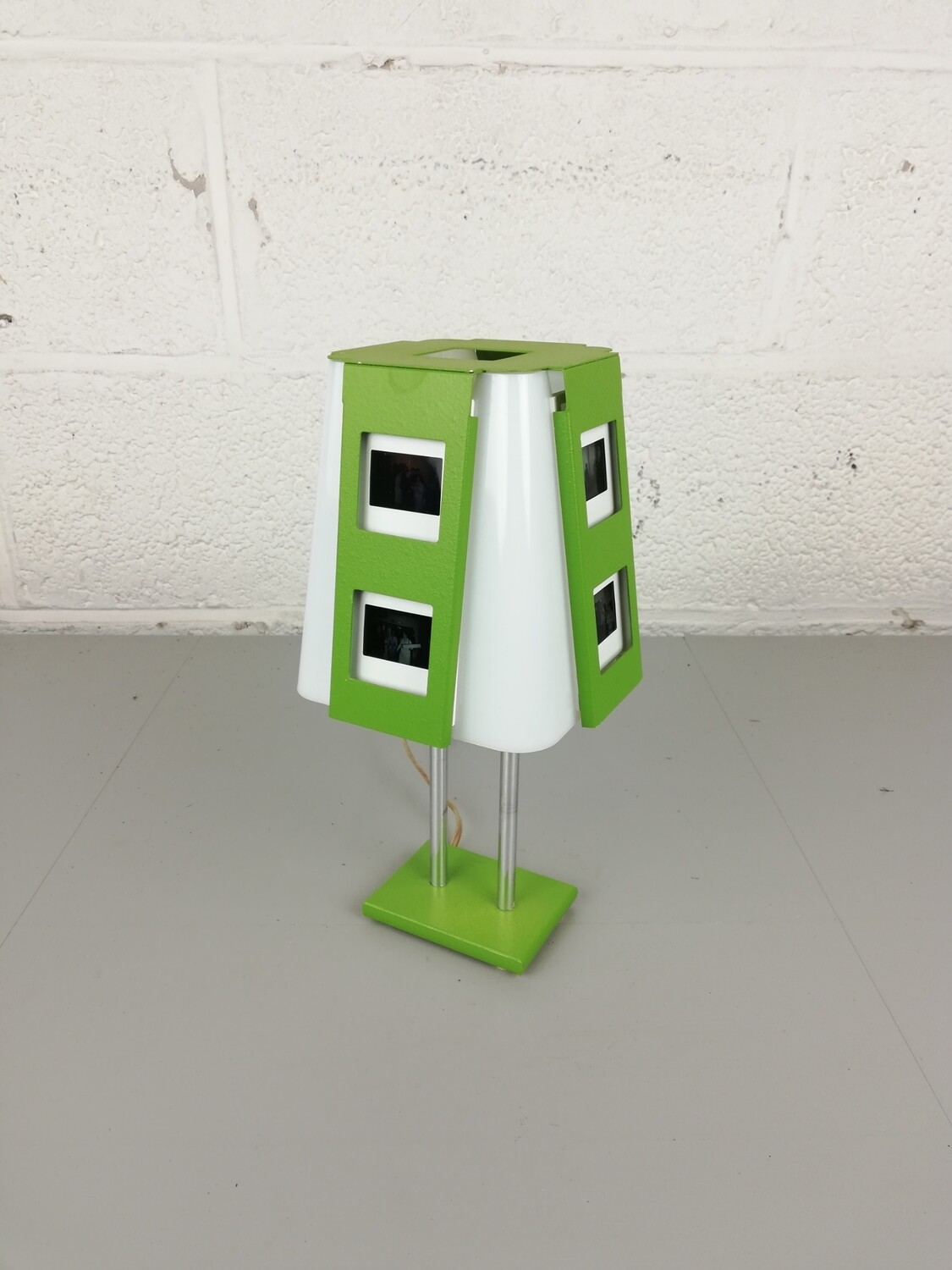 Vintage slides table lamp