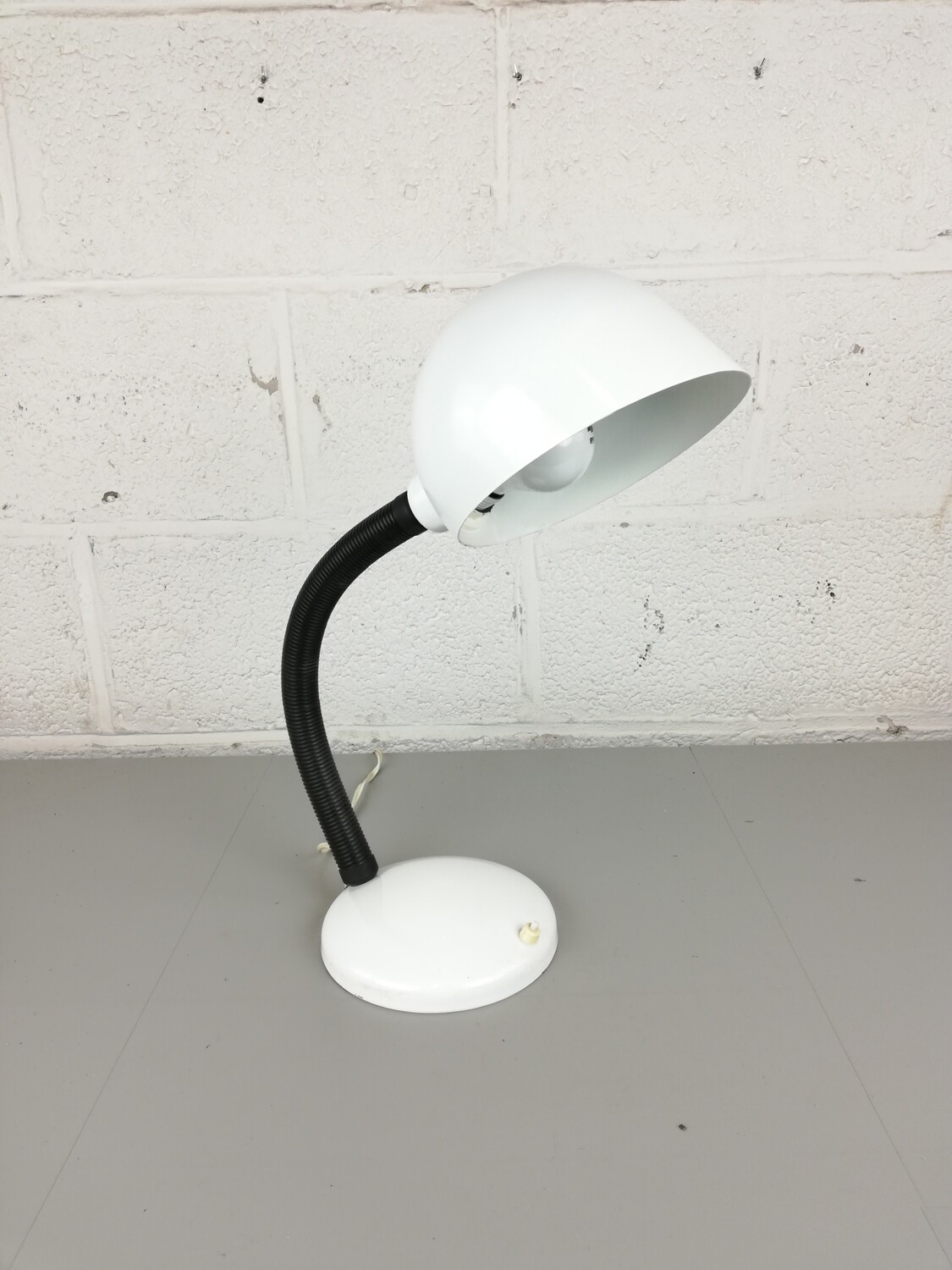 Vintage large black &amp; white desk lamp