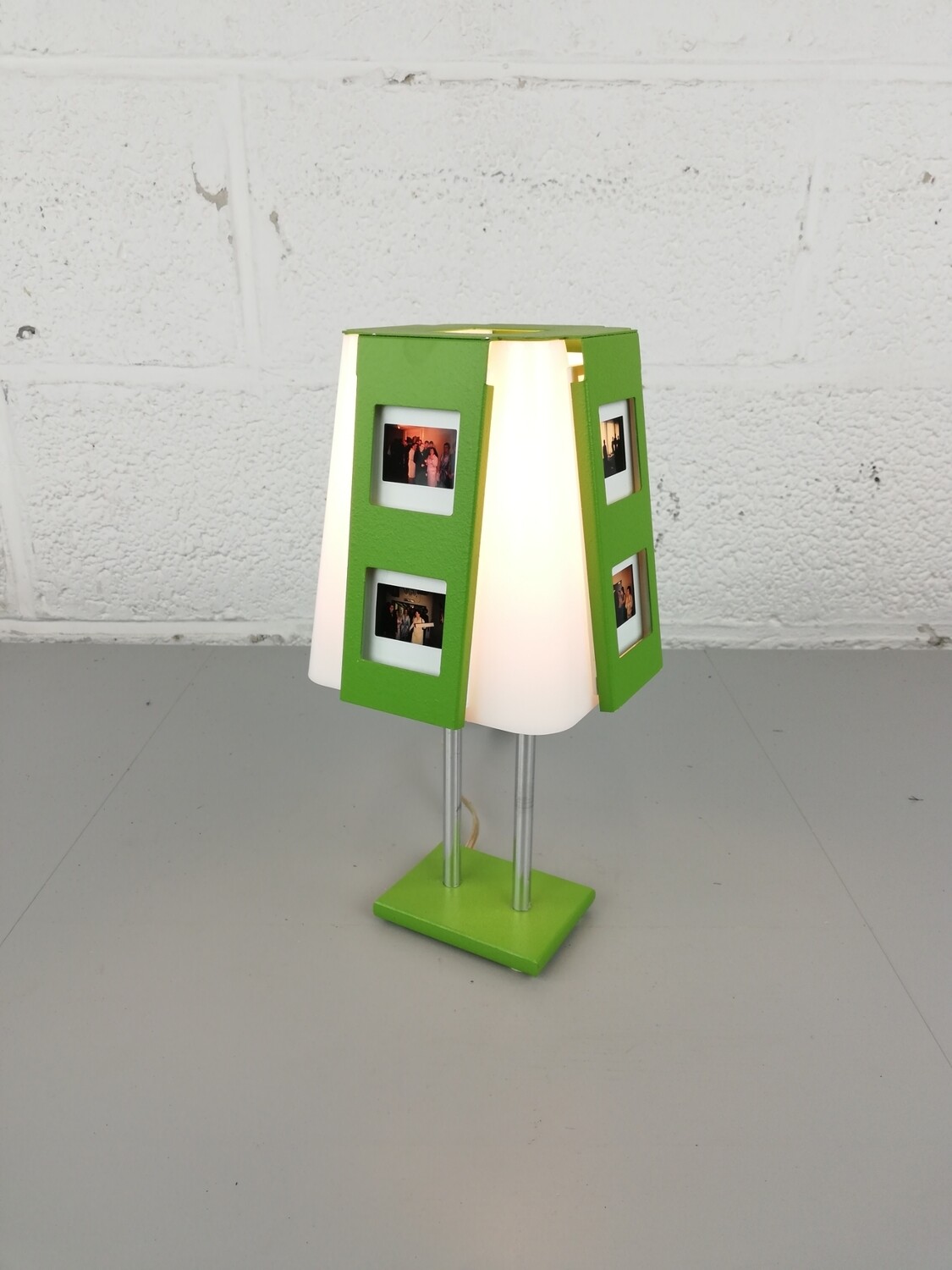 Vintage slides table lamp