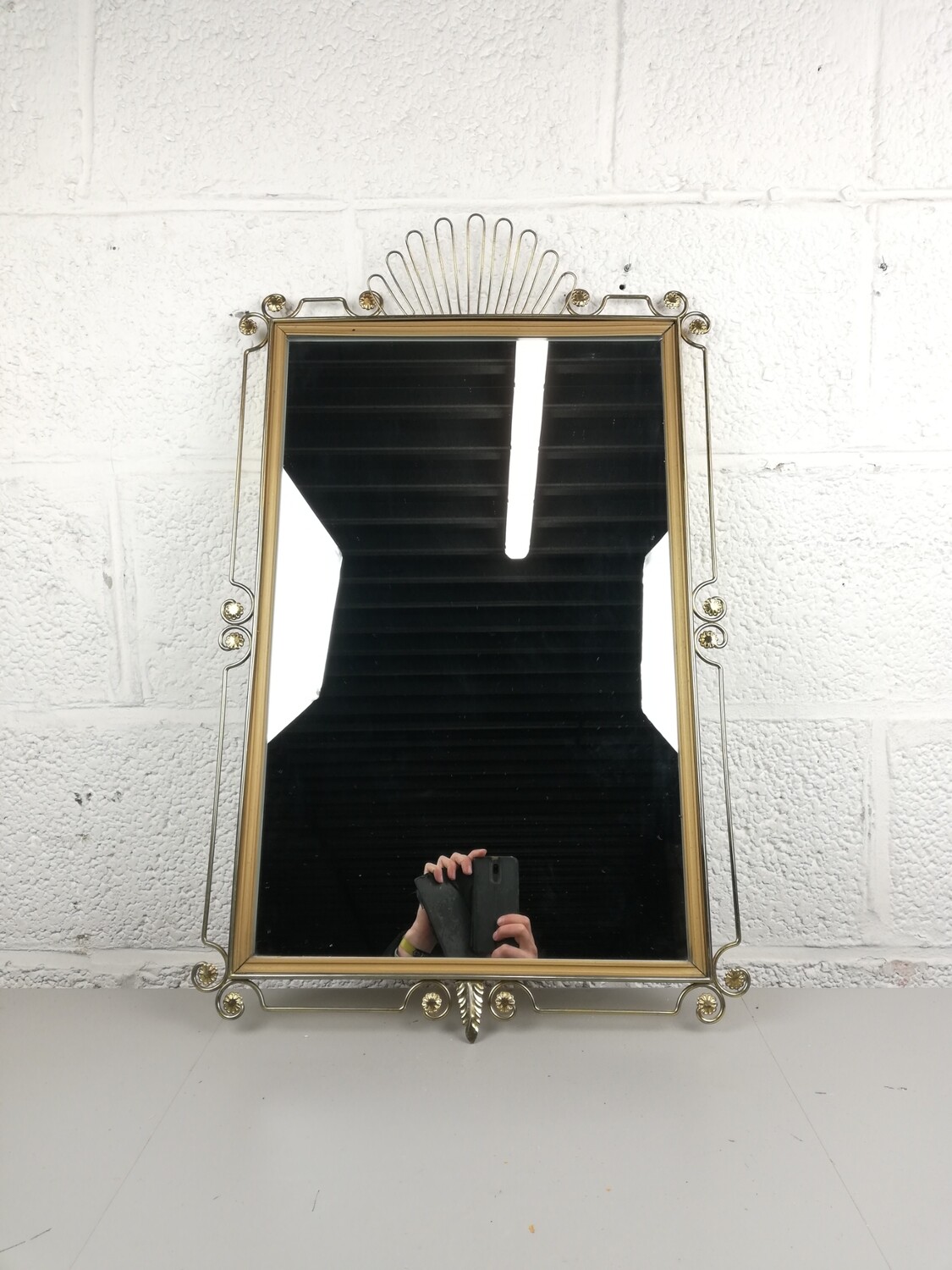 Vintage messing spiegel