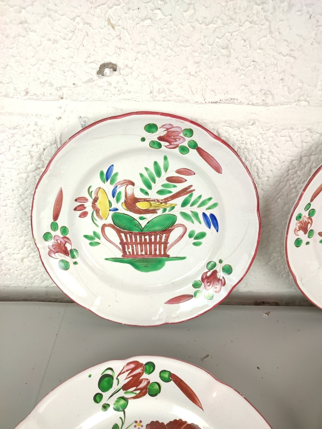 4 antique Strasbourg plates Ca. 1800