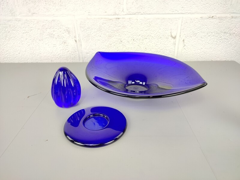 Cobalt blauwe glazen set