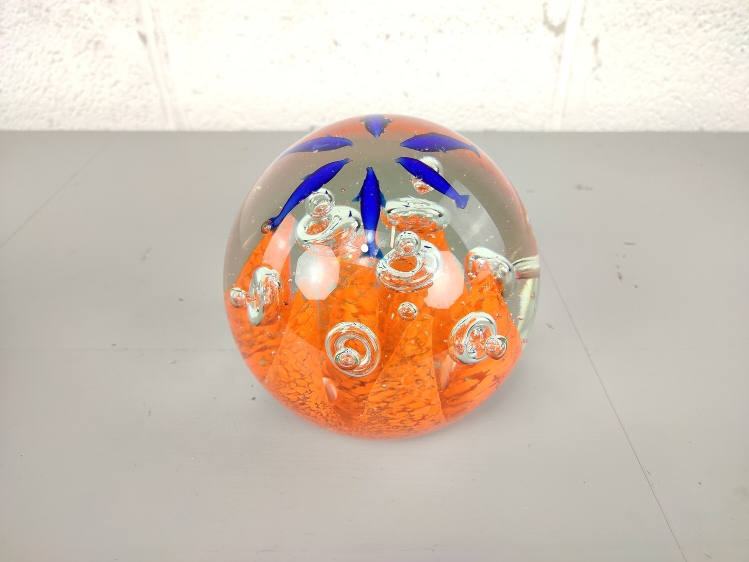 Large glass paperweight