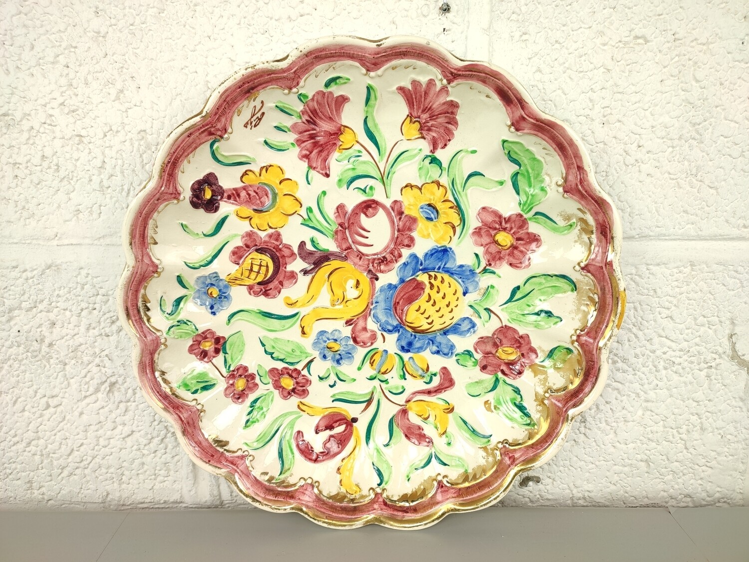 Large ceramic plate by Rigo