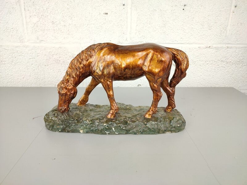 Plaster horse statue