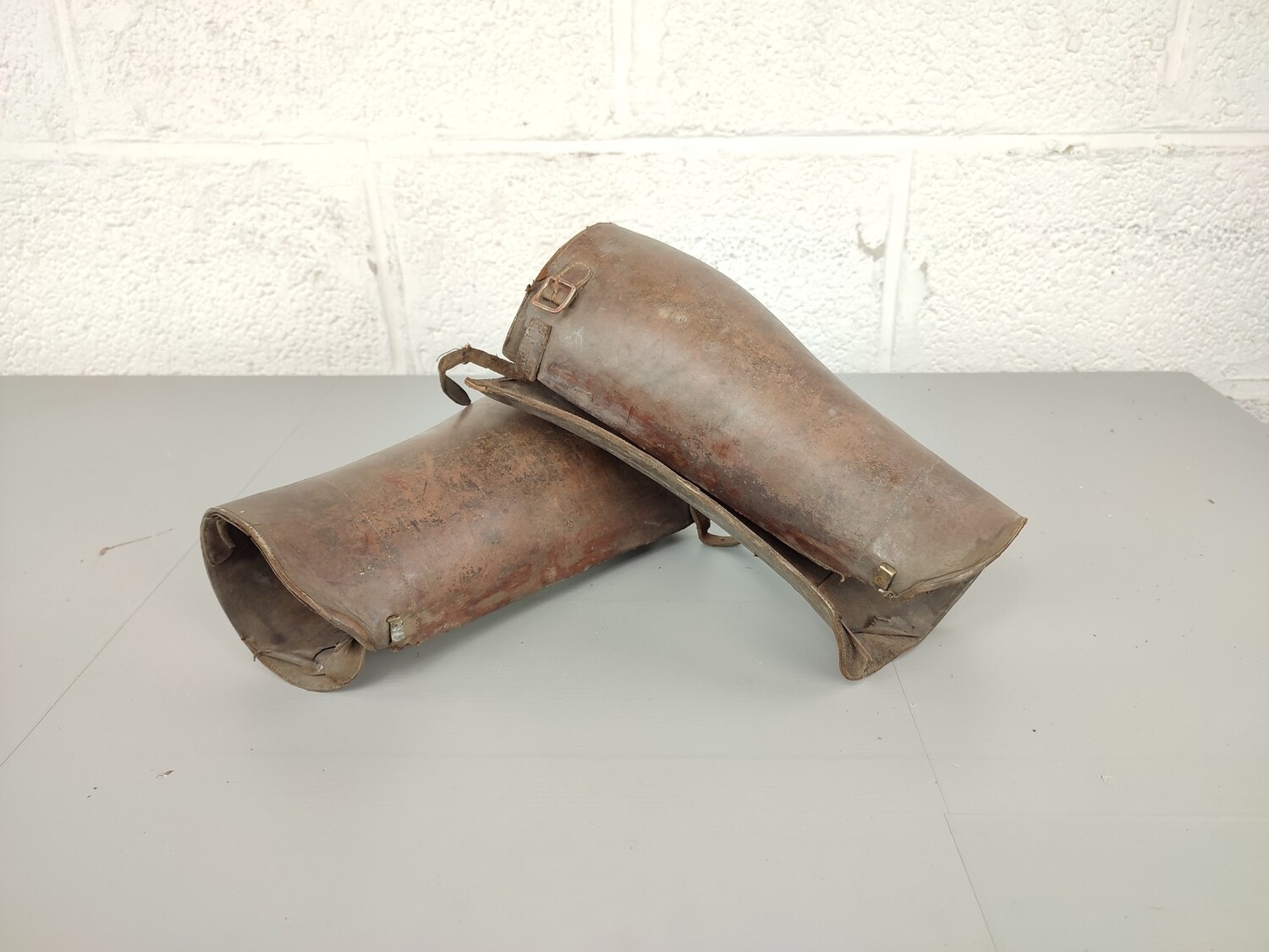 Antique leather gaifers