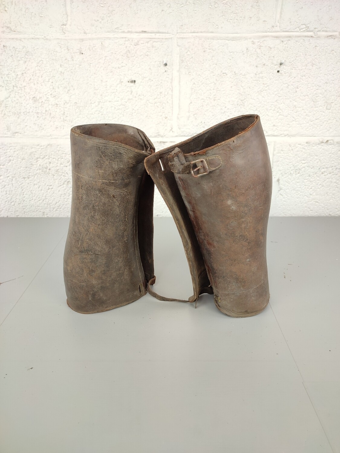 Antique leather gaifers