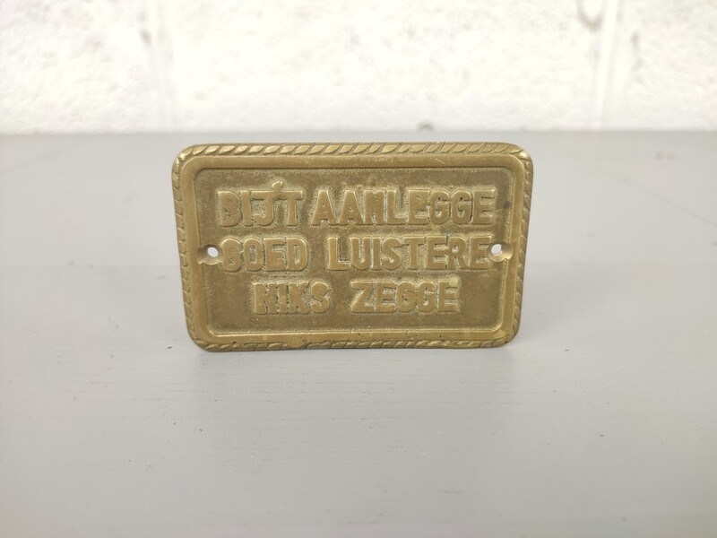 Brass maritime plaque