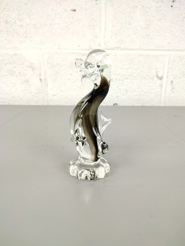 Glass duck figurine