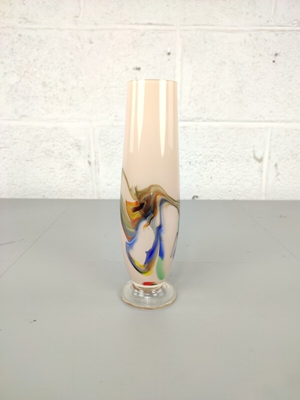 Vintage colorful glass vase
