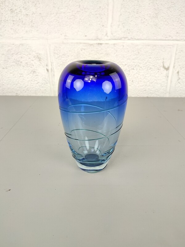 Blue Deru Design glass vase