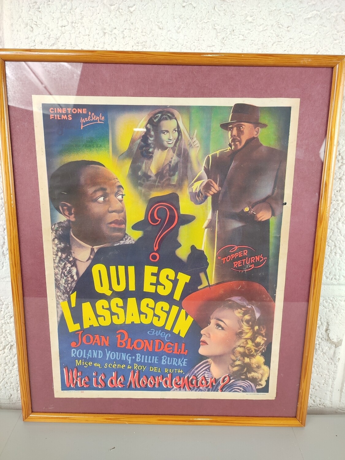 Movie poster 'qui est l'assassin'