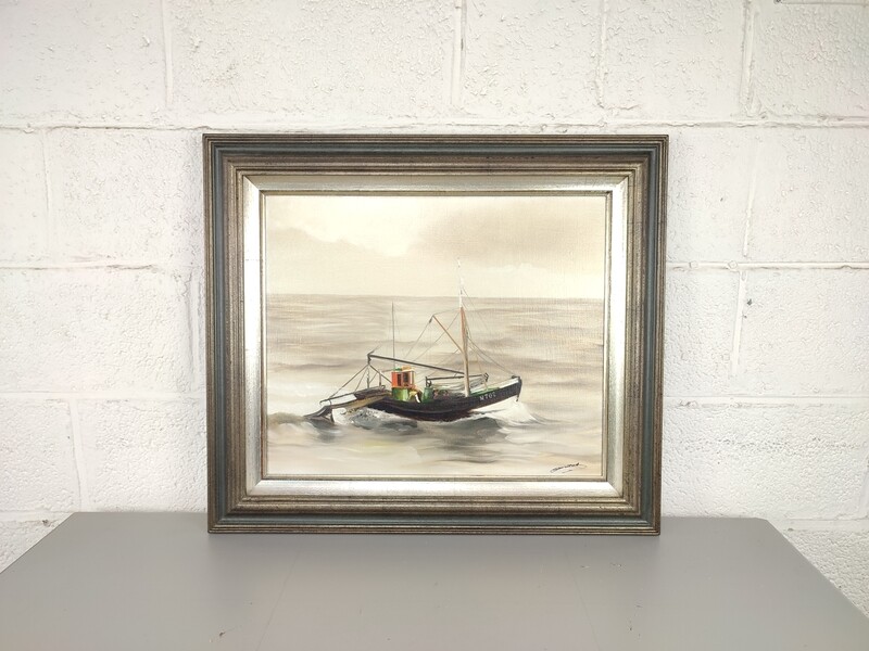 Schilderij - Nieuwpoortse vissersboot