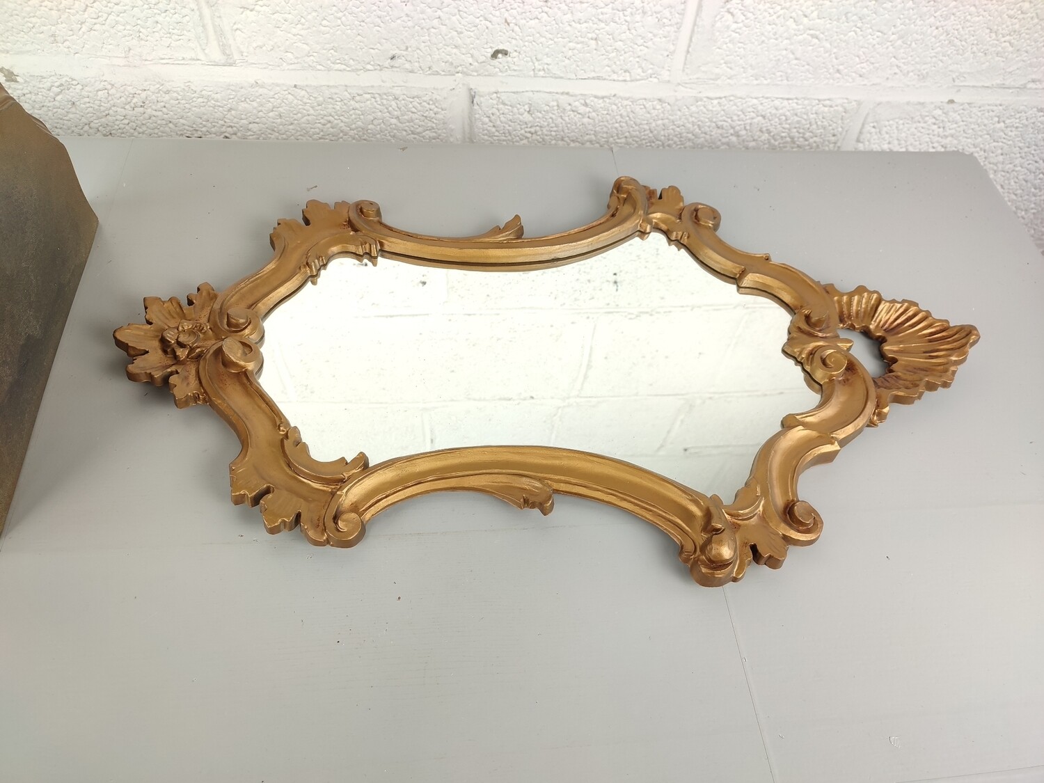 Baroque mirror with console