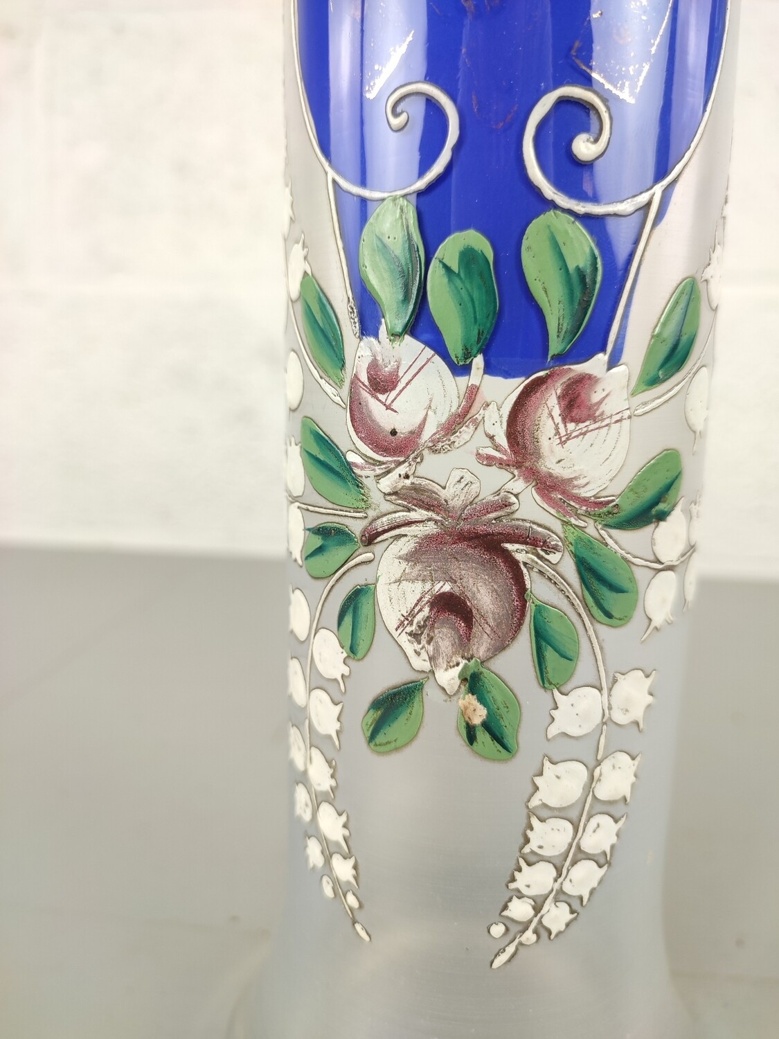 Glass art nouveau vase