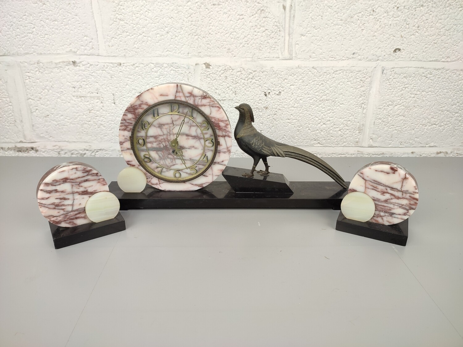 Marble art deco clock