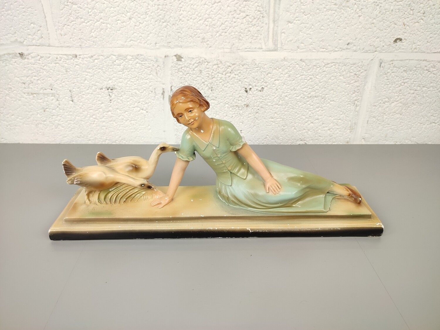 Italian plaster art deco statue