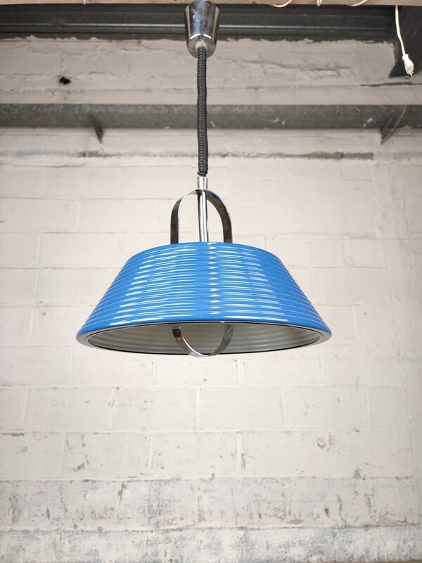 Vintage blauwe hanglamp