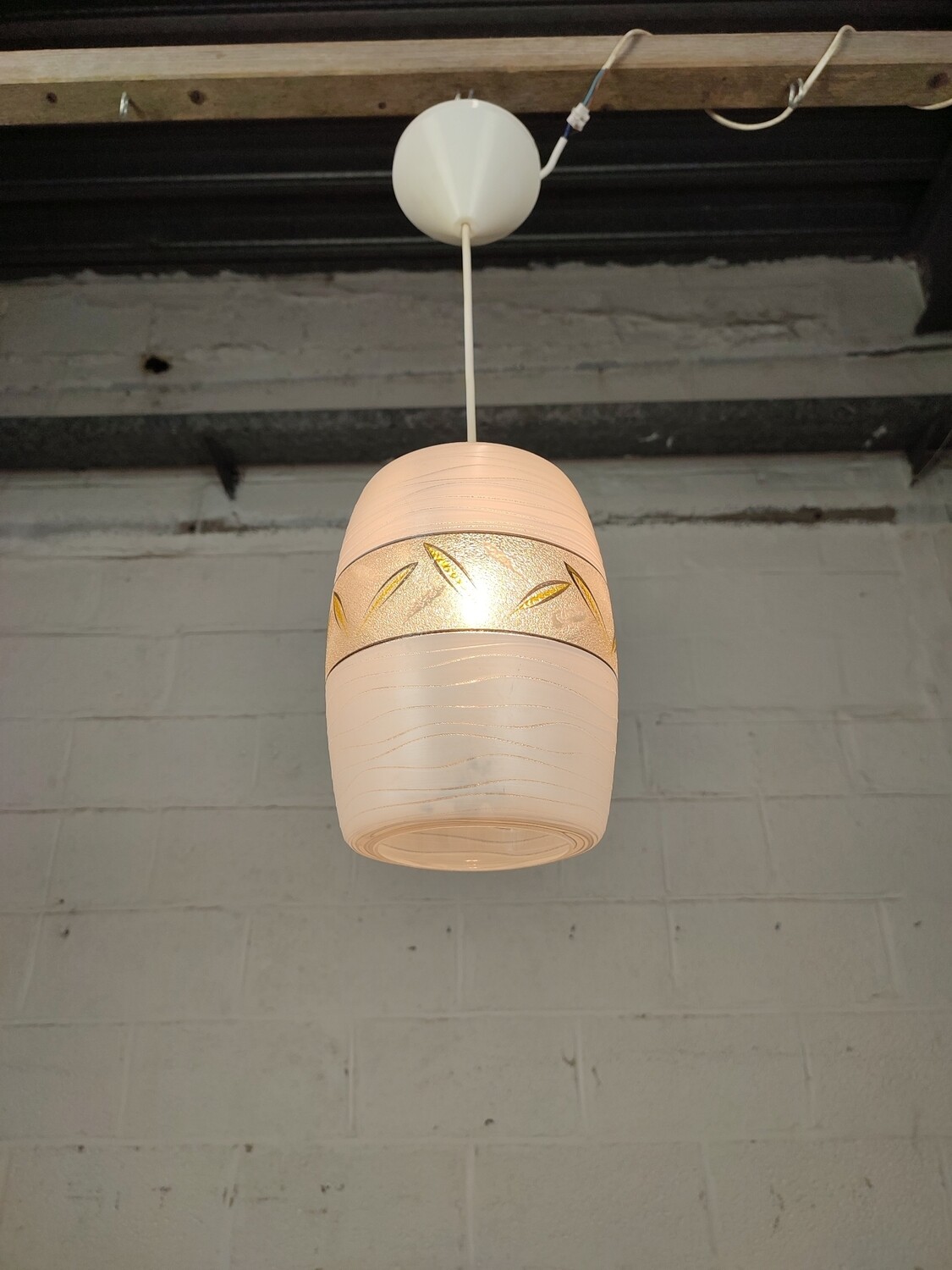 Vintage glass pendant lamp