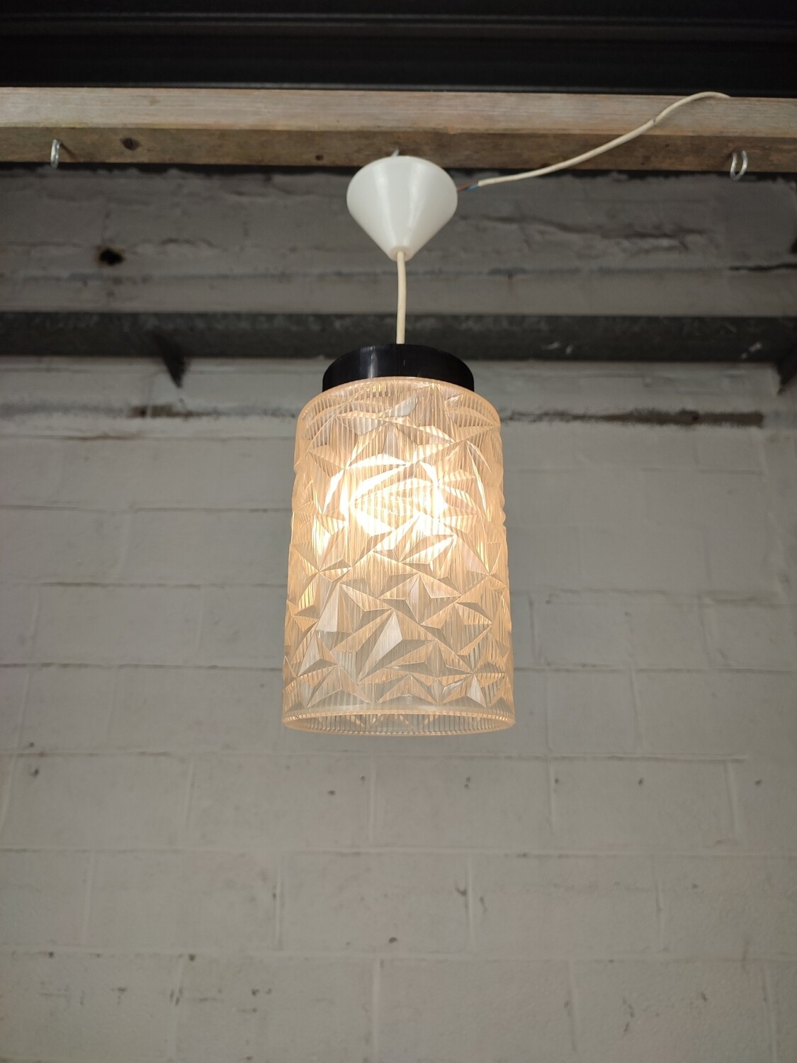 Vintage plastic pendant lamp