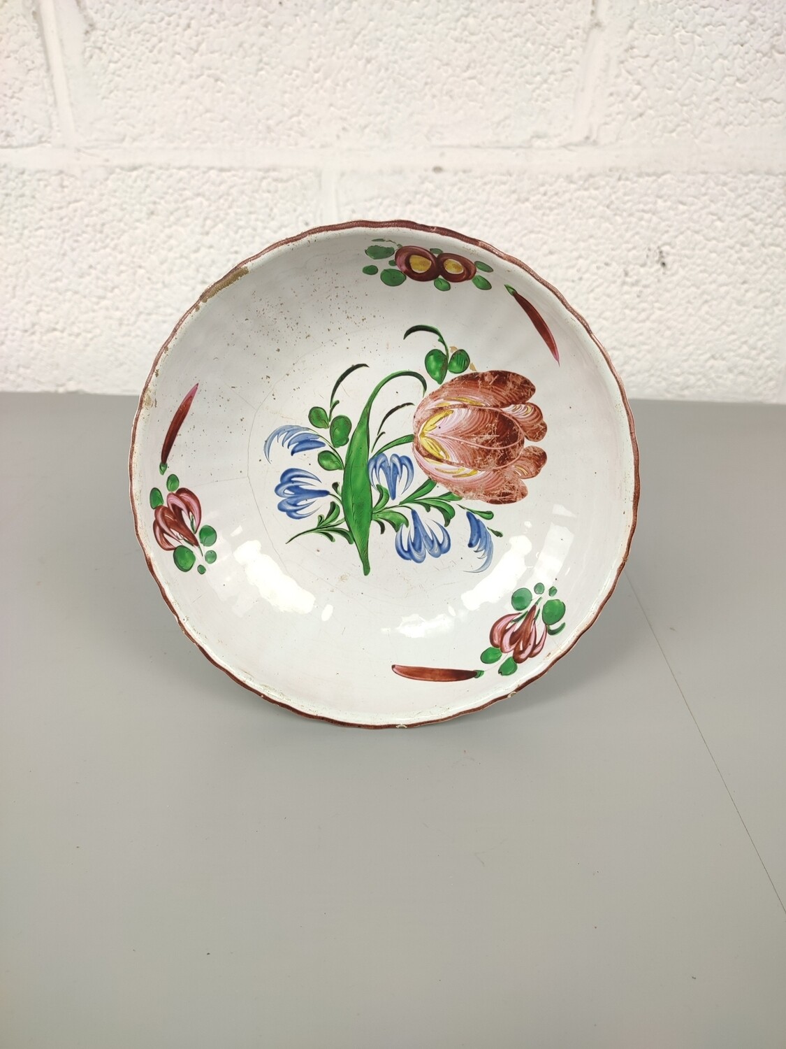 Antique bowl Les Islettes Strasbourg 1st half 19th century