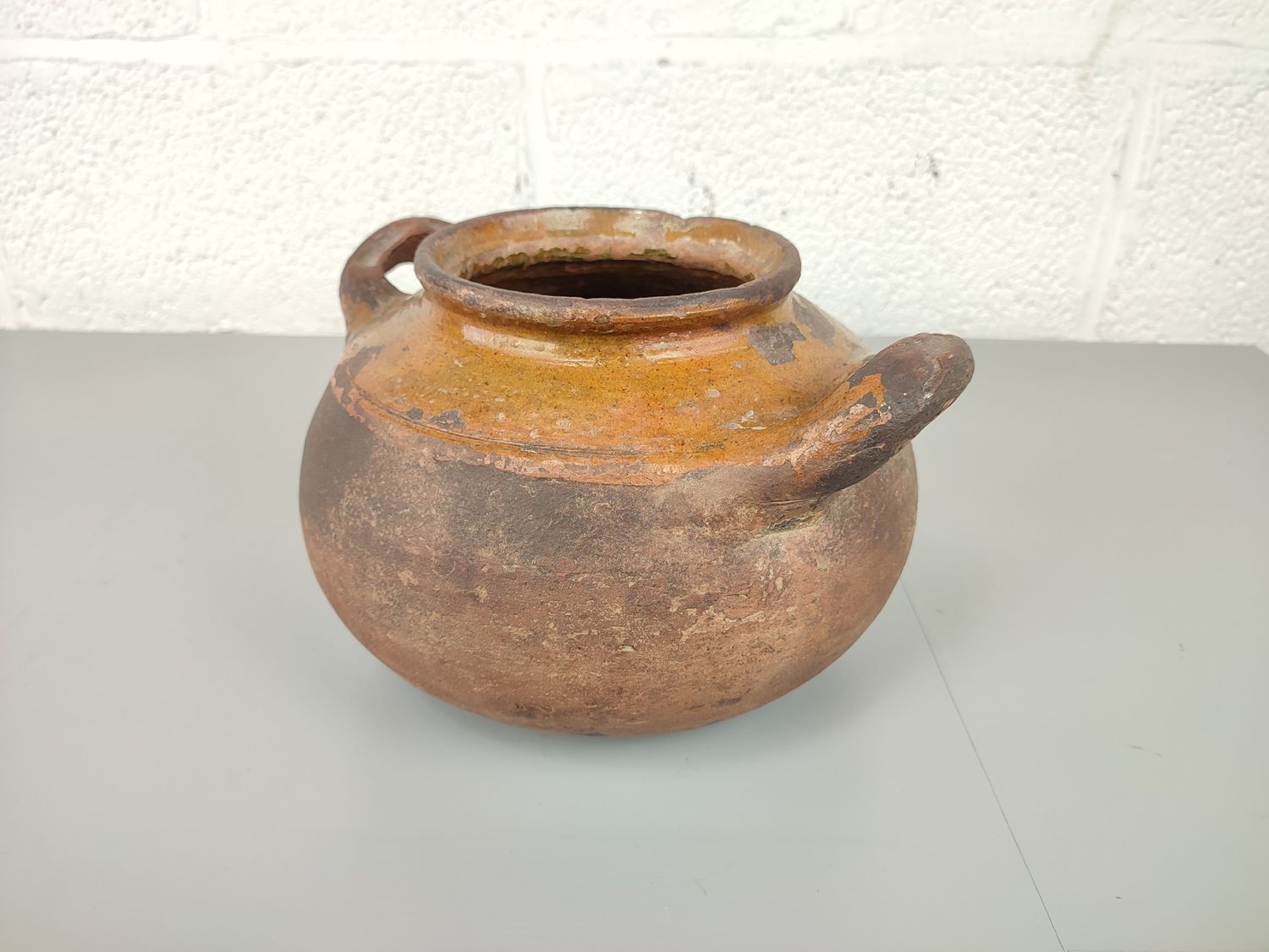 Antique French stoneware pot