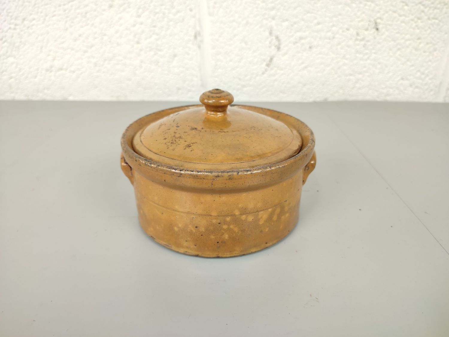 Antique earthenware cooking pot