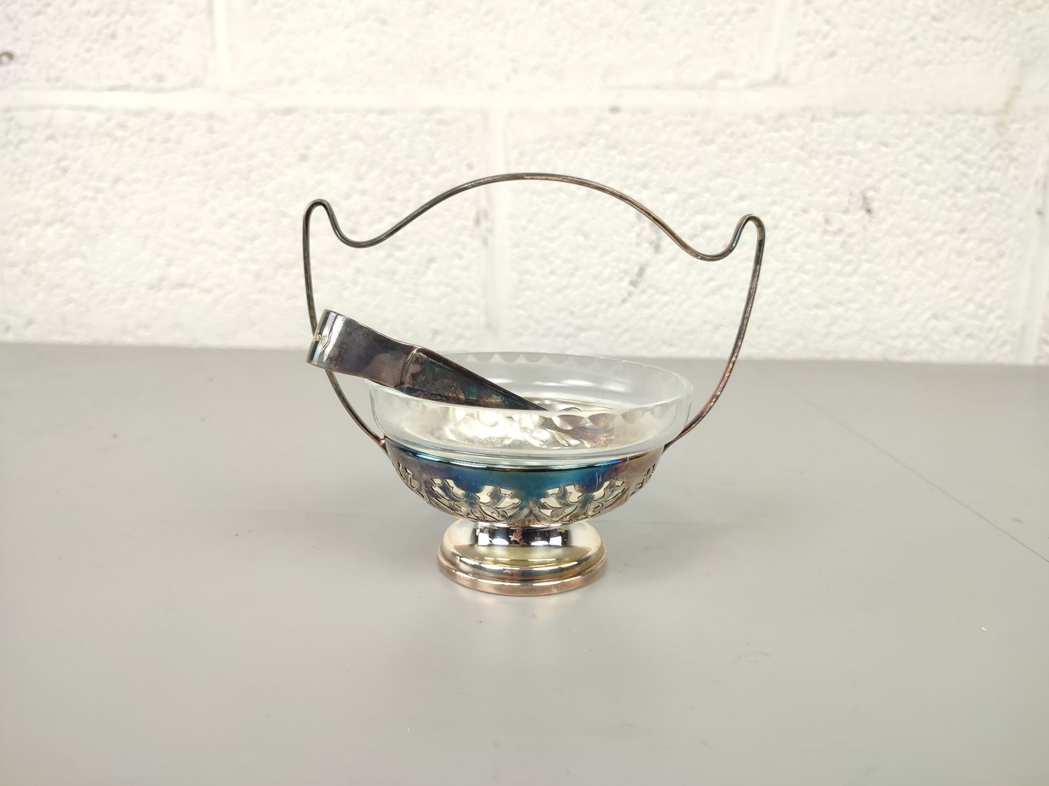 Silver plated sugar bowl