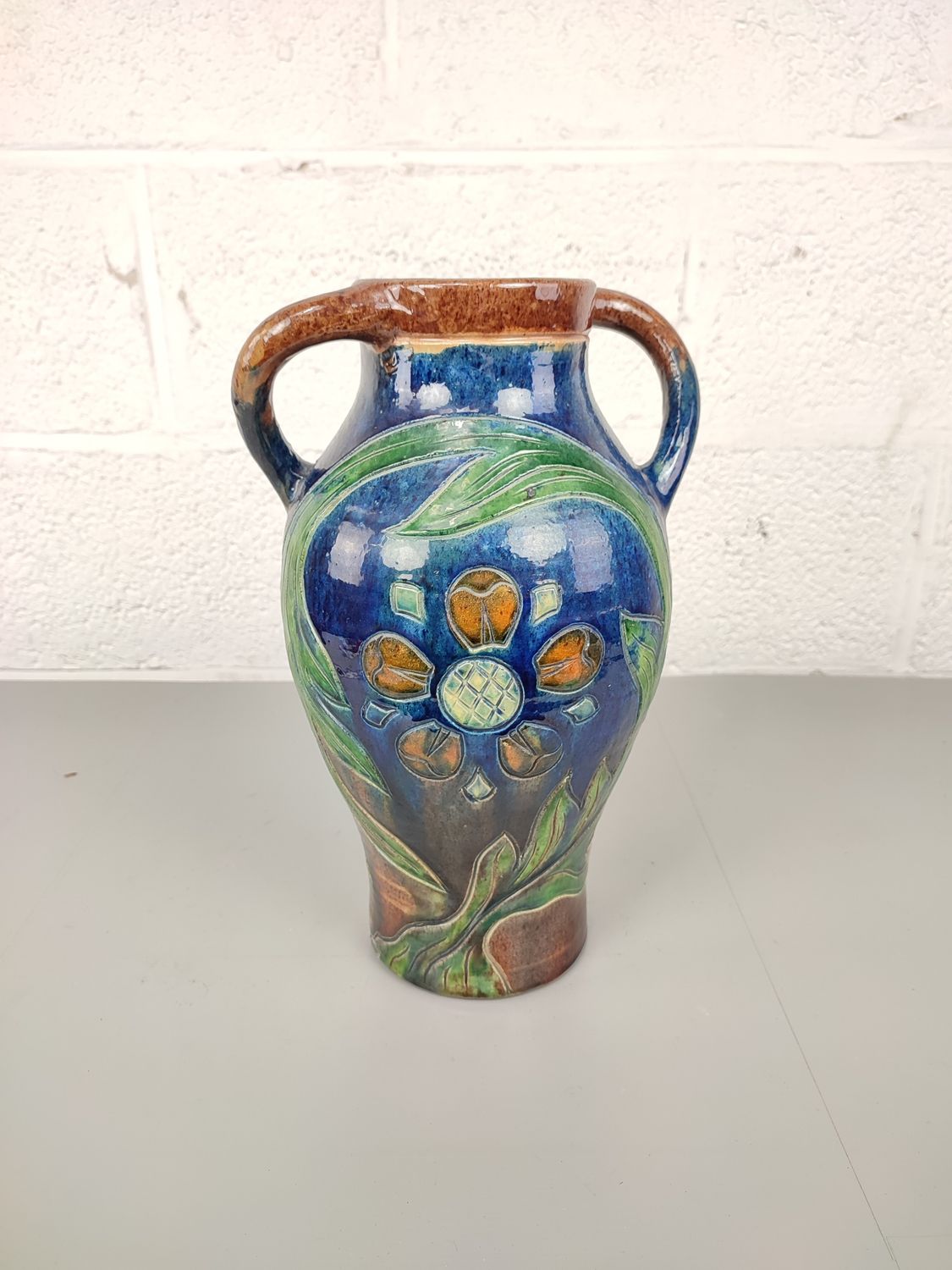 Flemish earthenware vase