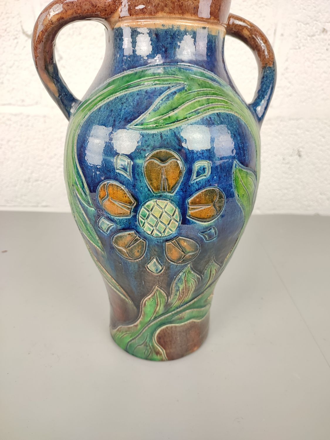 Flemish earthenware vase
