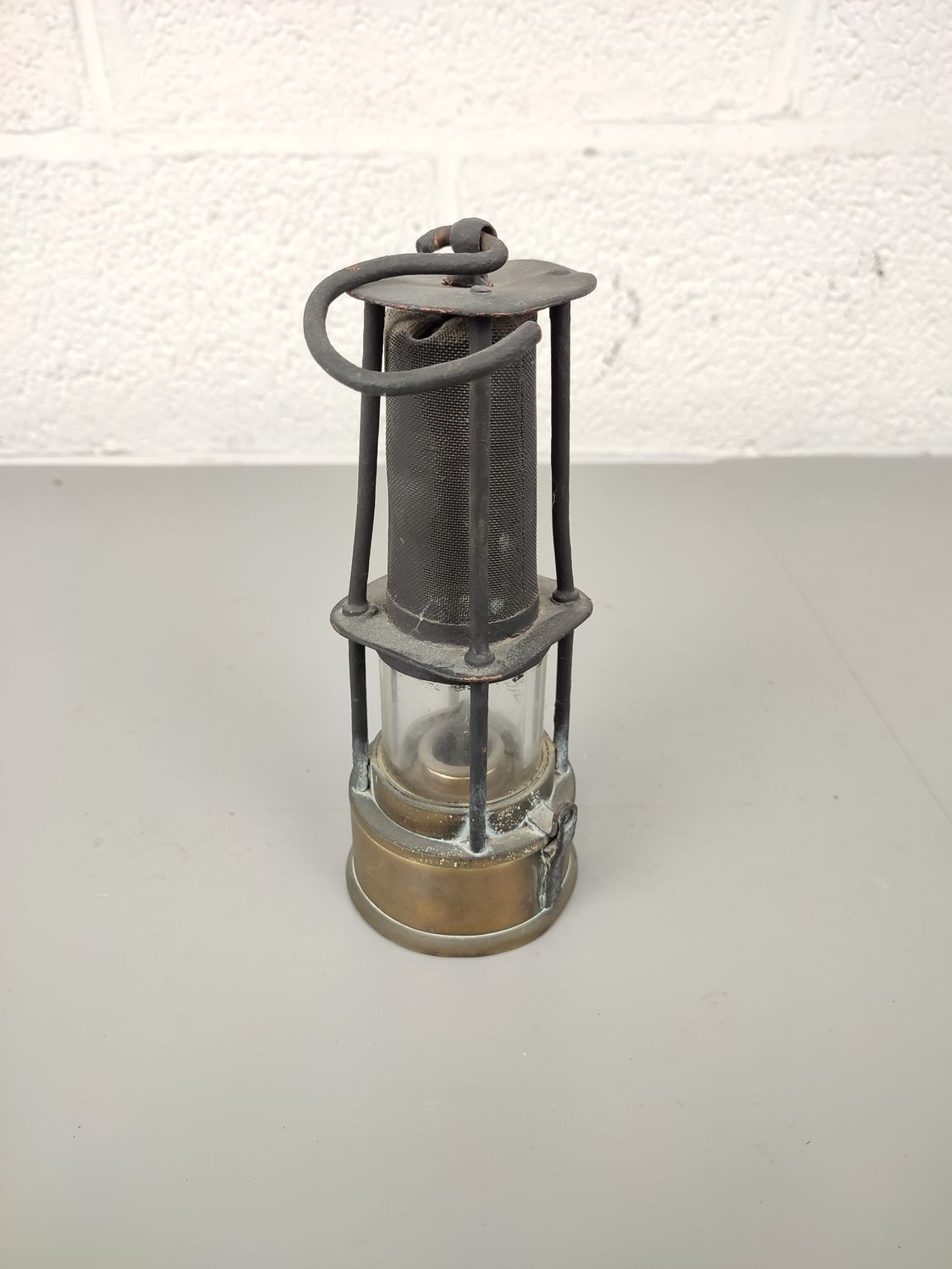 Antique miner&#39;s lamp
