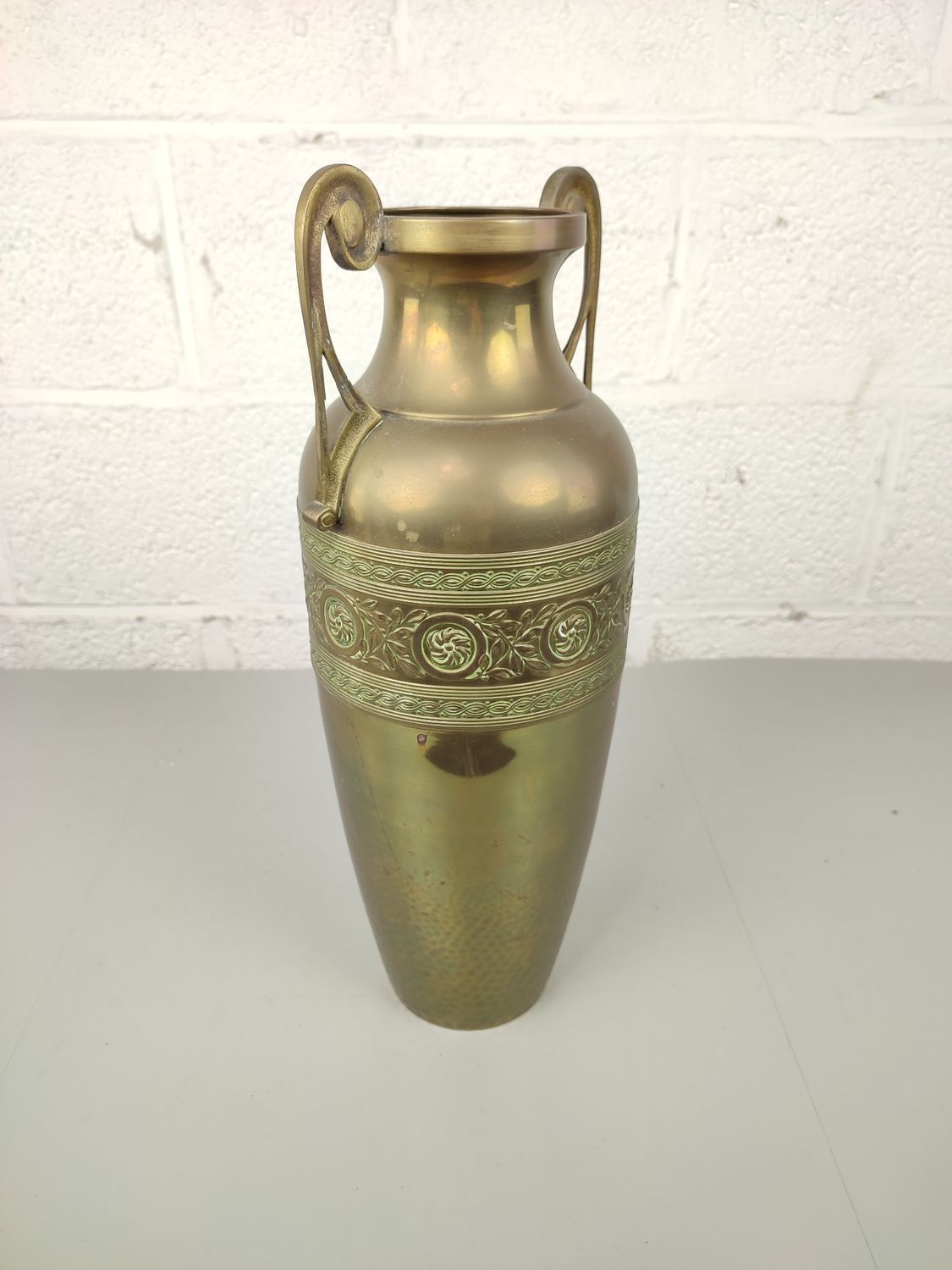 Antique brass vase