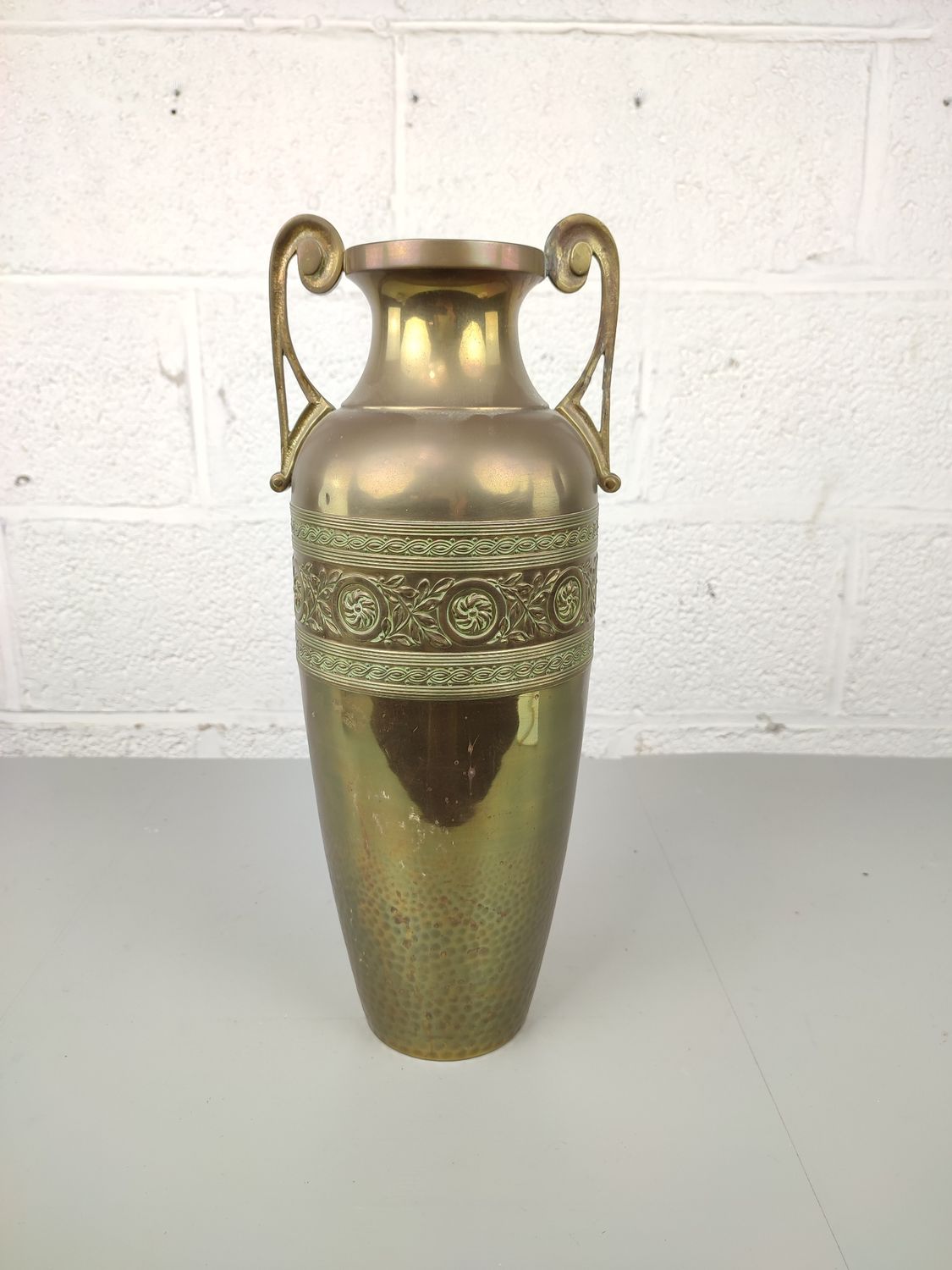 Antique brass vase