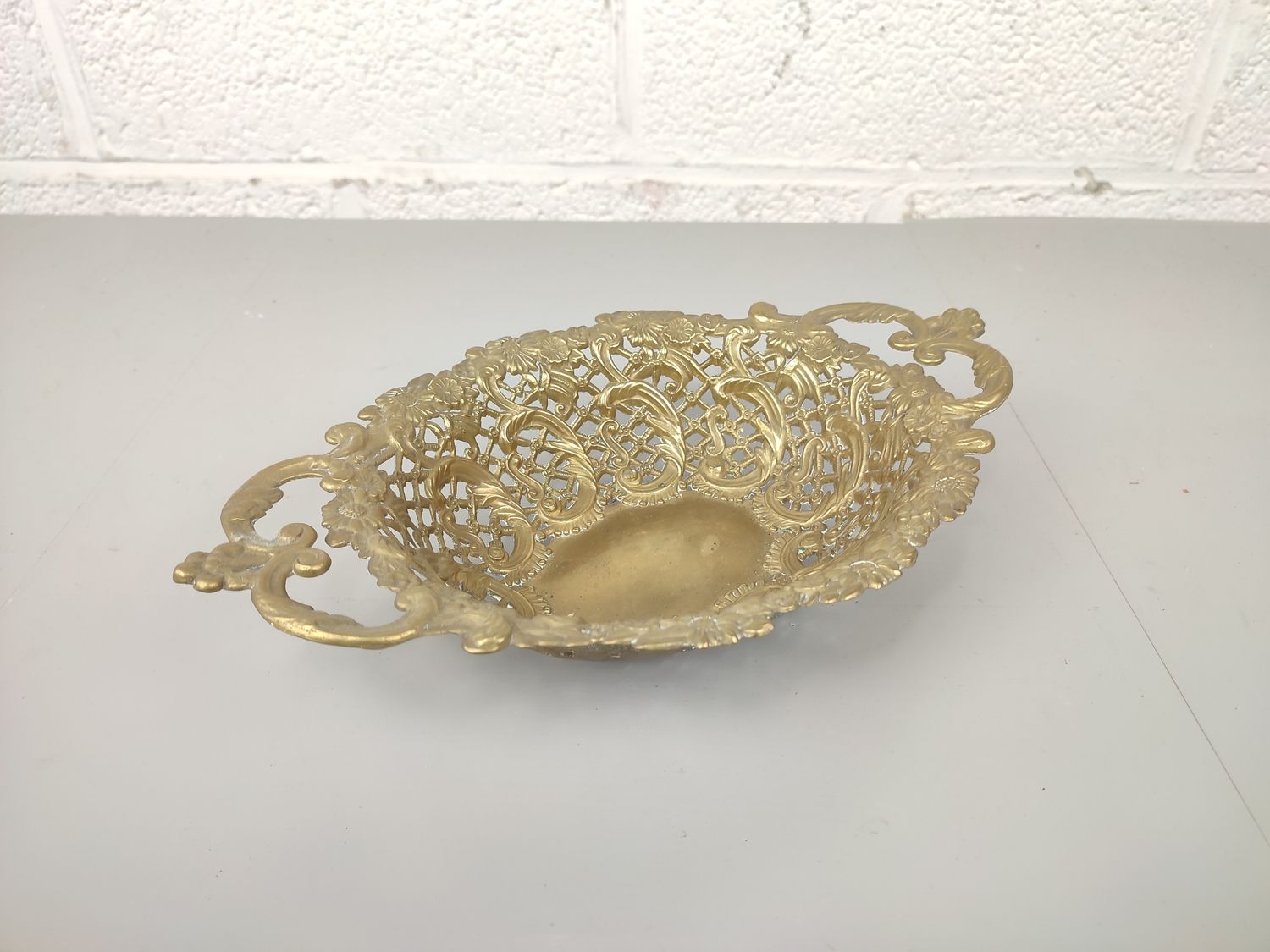 Brass fruit basket