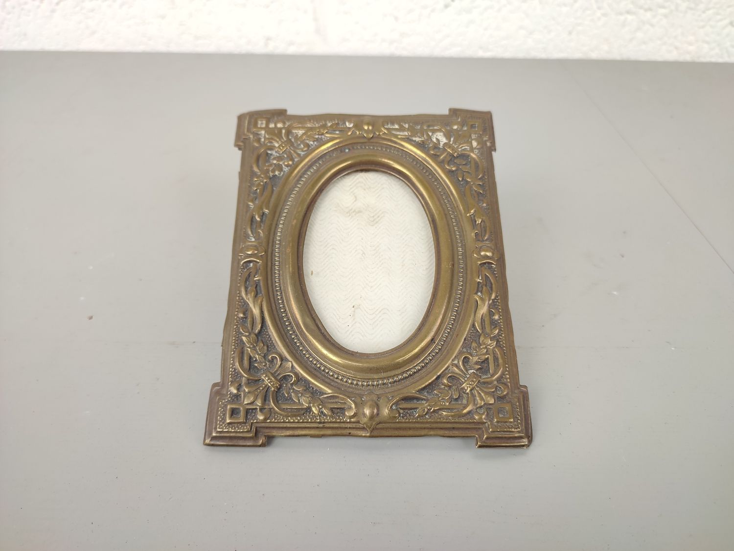 Antique brass photo frame