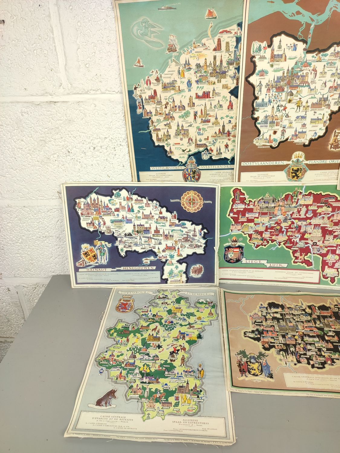 Old maps of the Belgian provinces