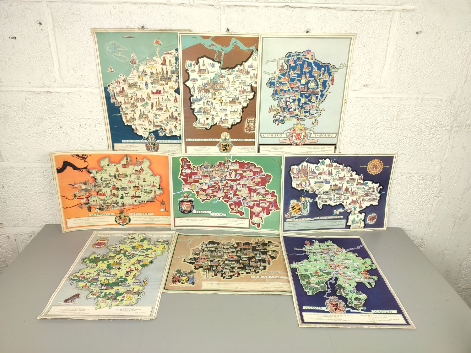 Old maps of the Belgian provinces