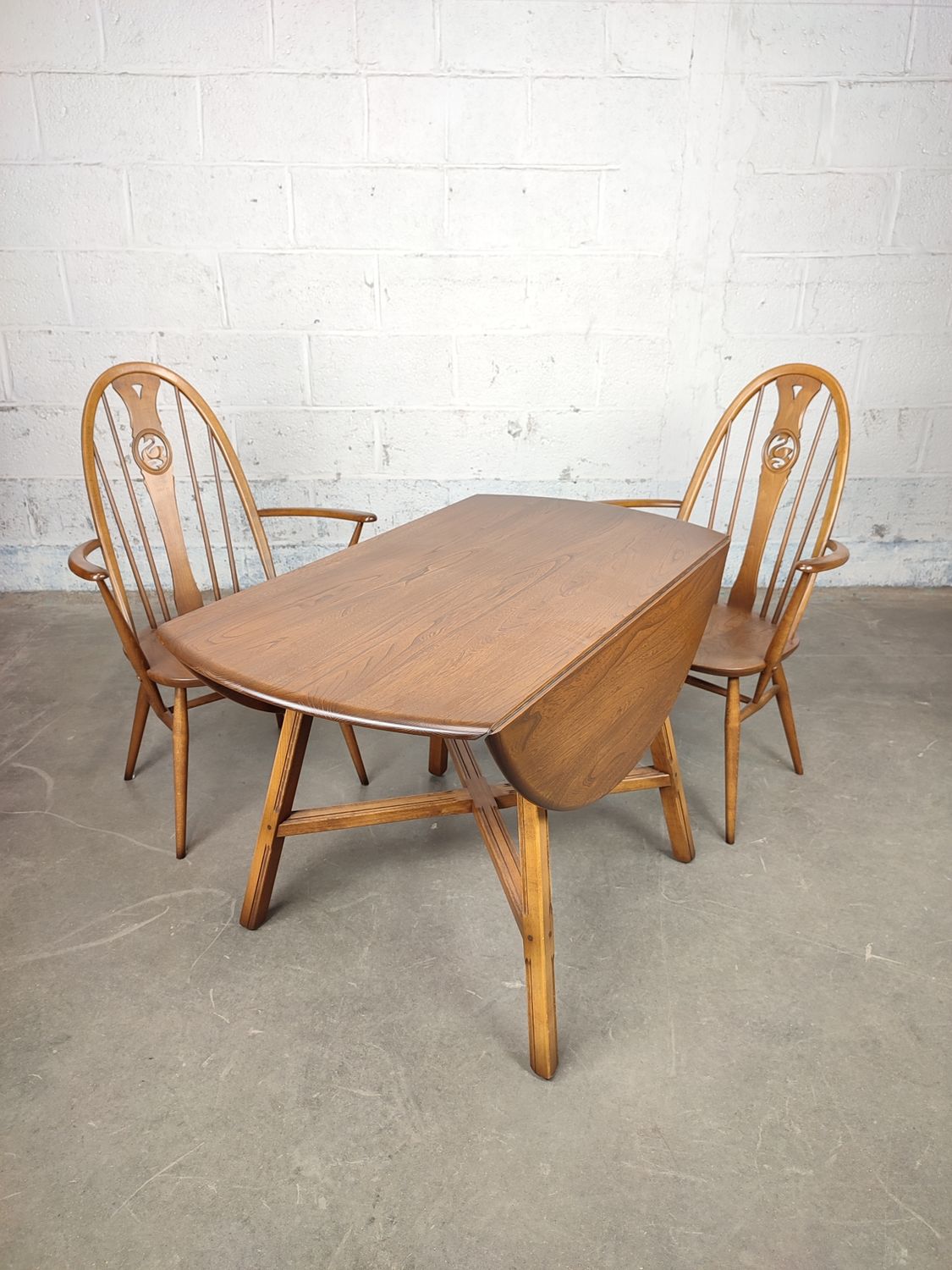 Oak wooden side table
