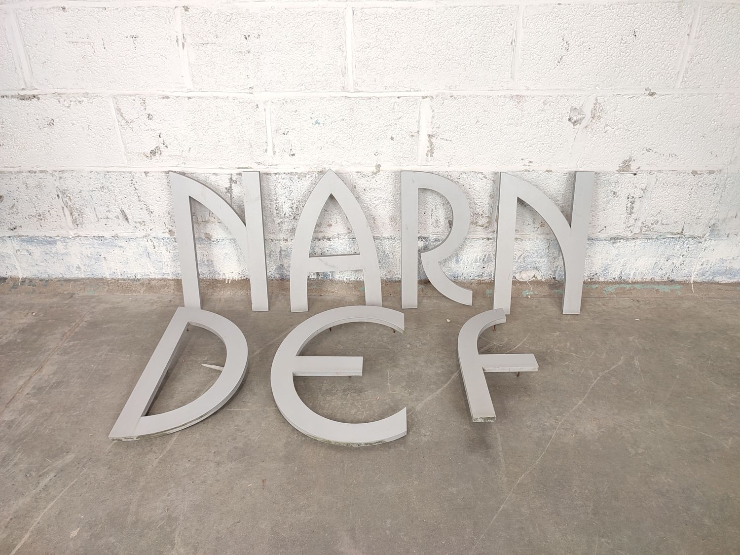 7 large advertising letters