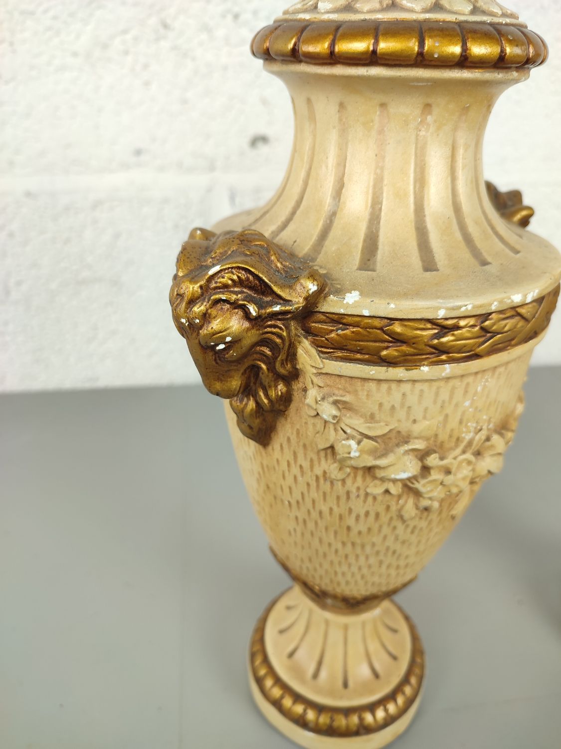 Pair of plaster vases