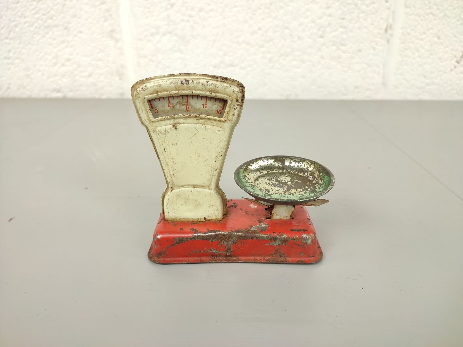 Old tin toy scale
