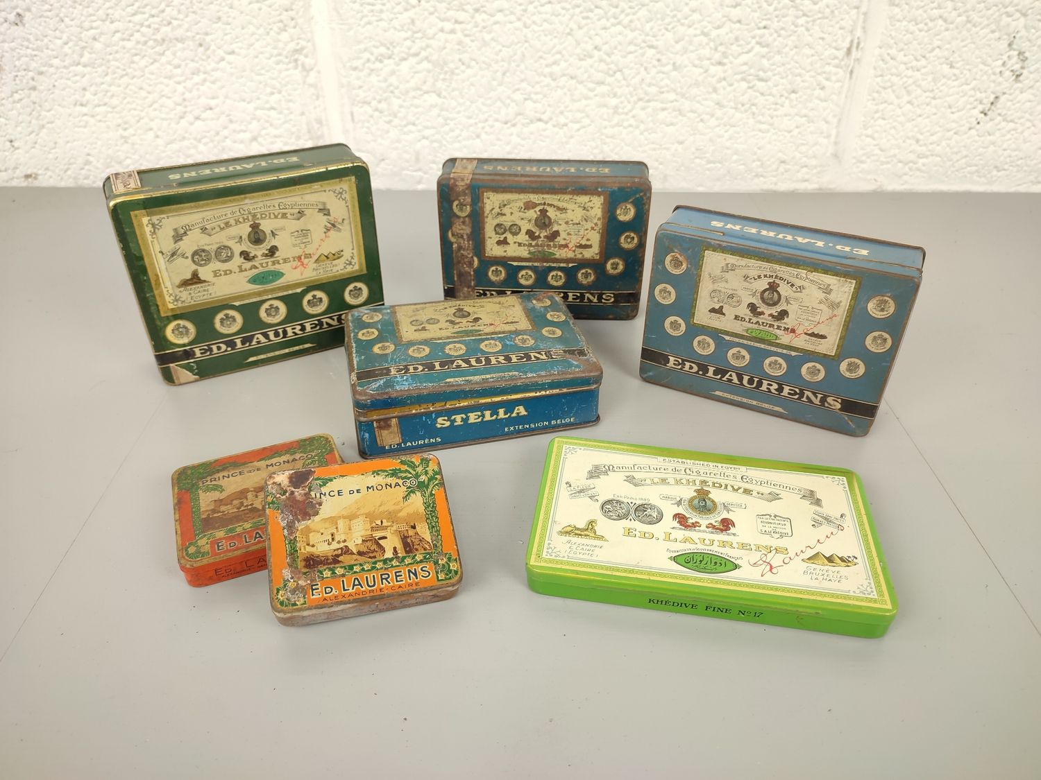 Lot of Ed. Laurens tobacco tins