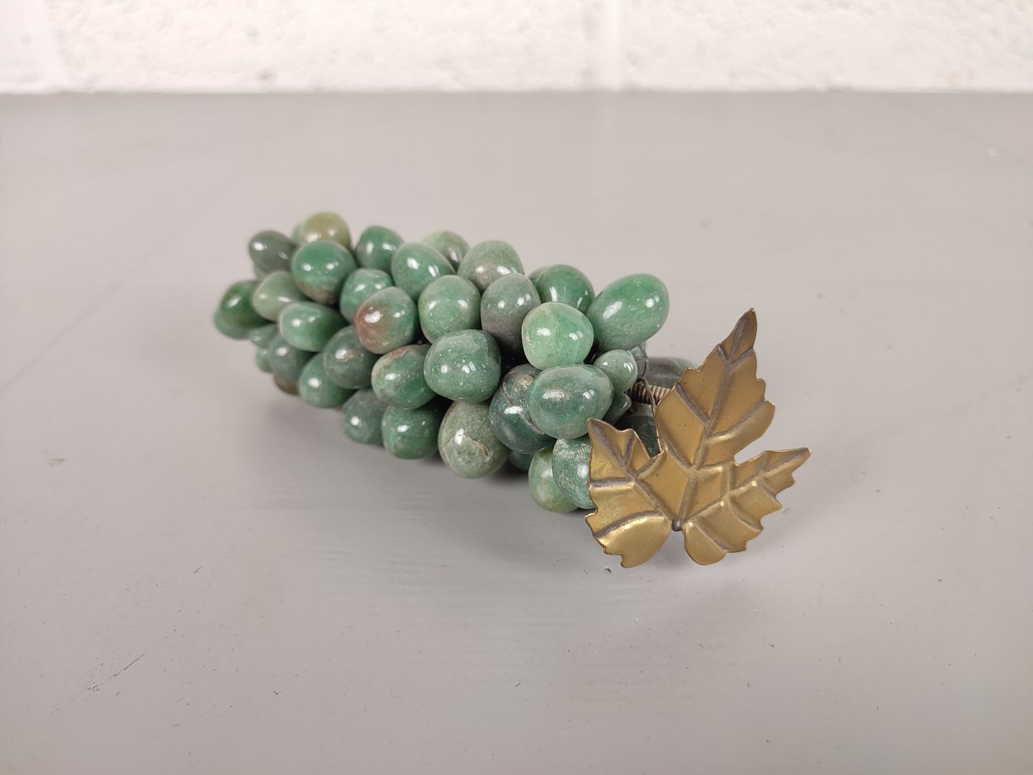 Bunch of green stone grapes
