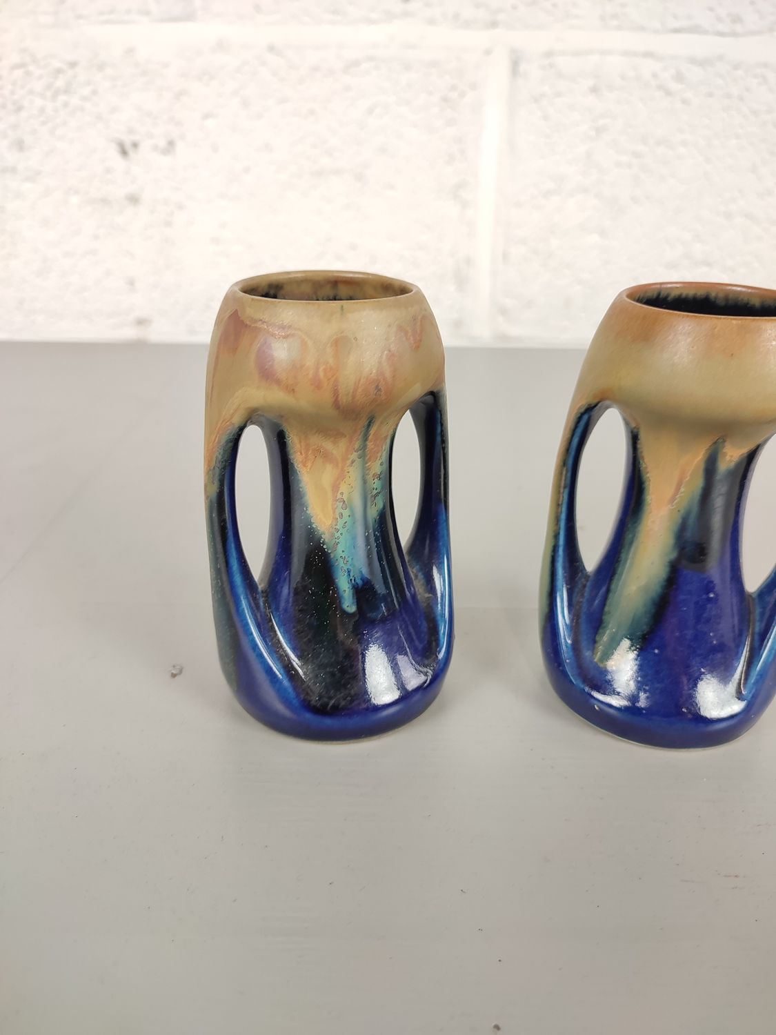Pair of small Thulin art deco vases