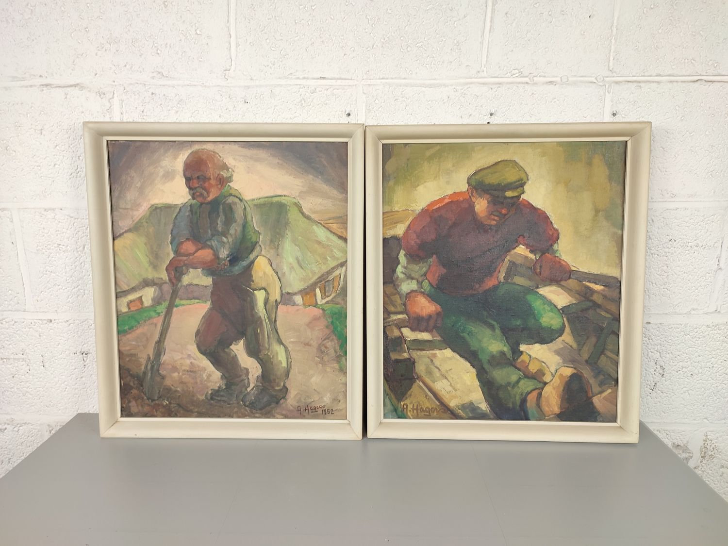 Albert Hagers - 2 paintings