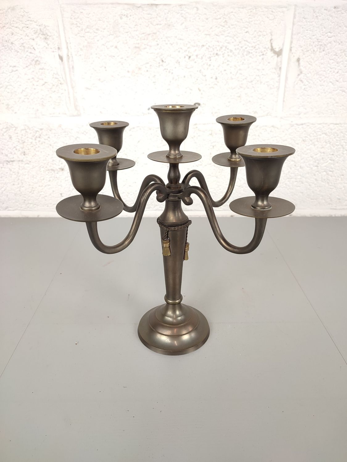 Brass candelabra