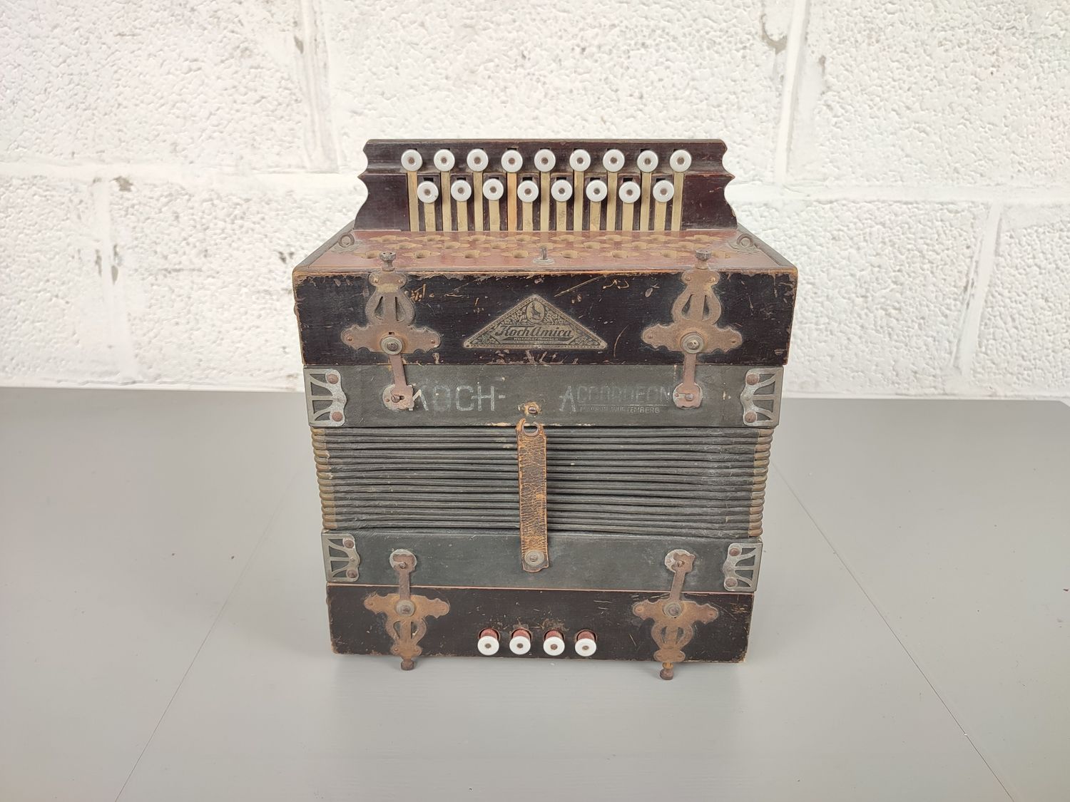 Antique wooden accordion Kochamica