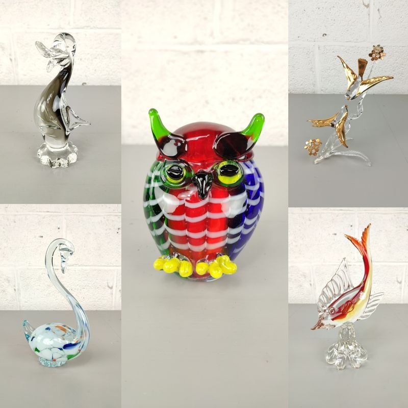 Glass figurines and objects