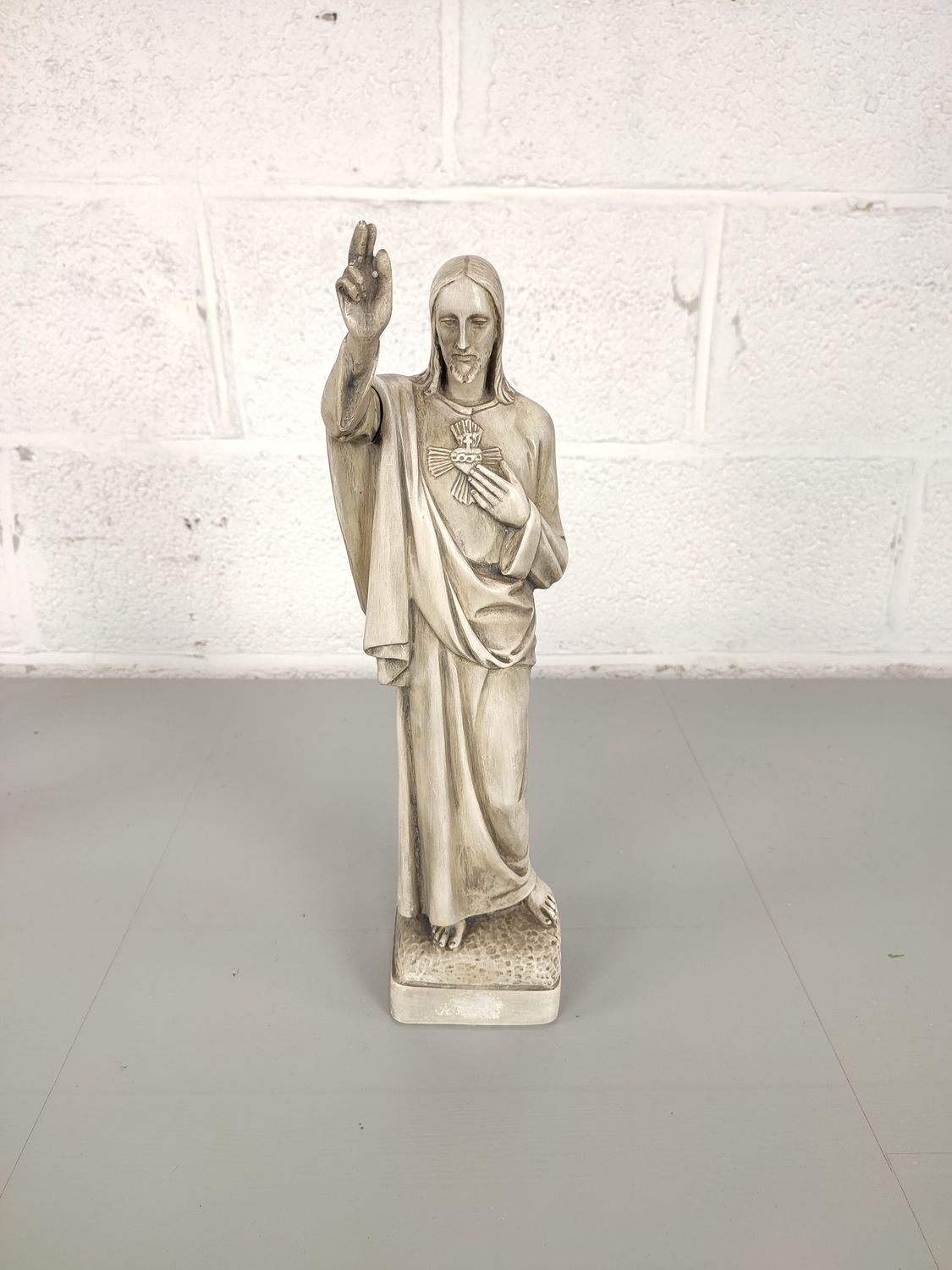 Plaster Jesus statue