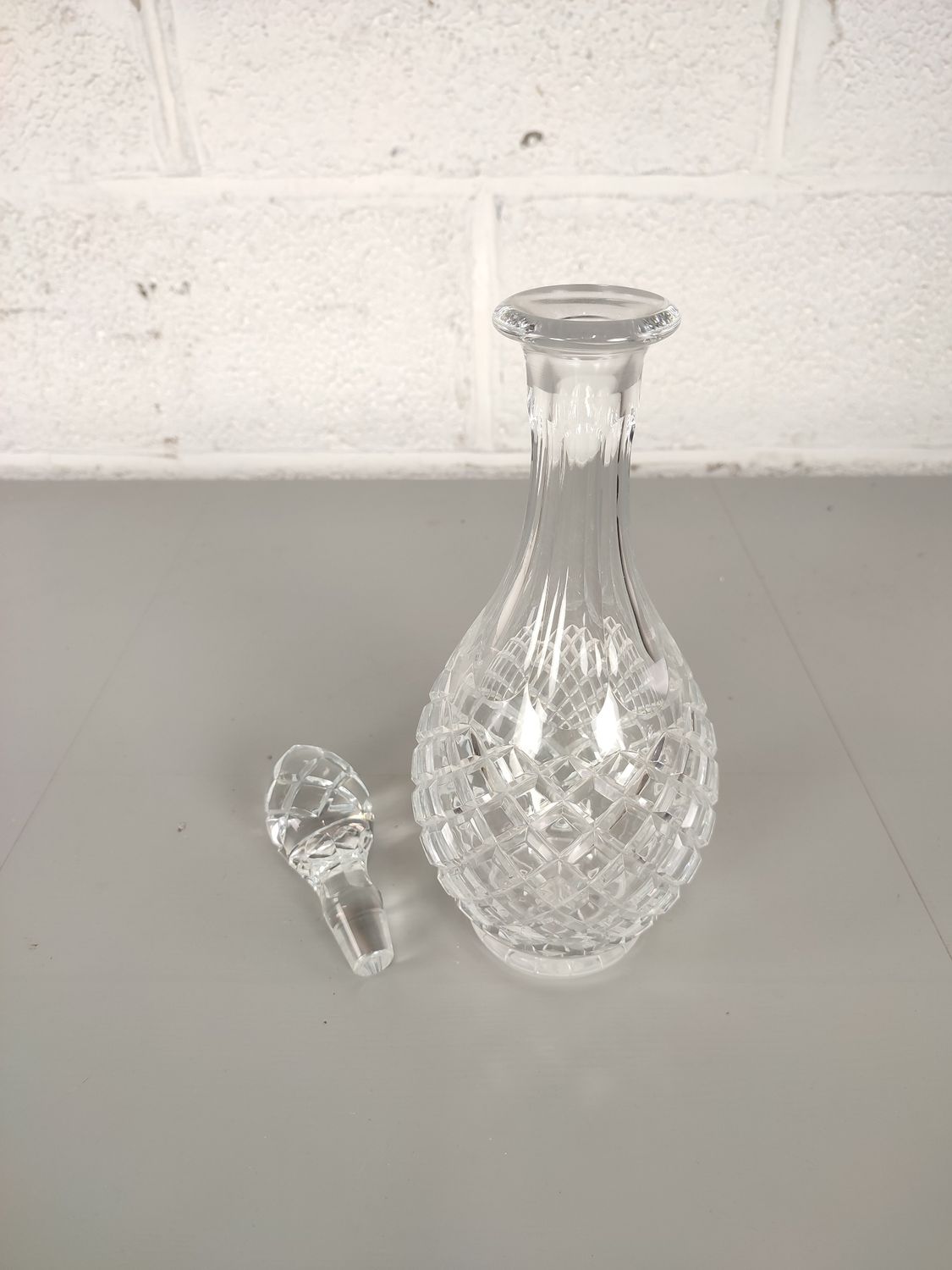 Cut crystal decanter